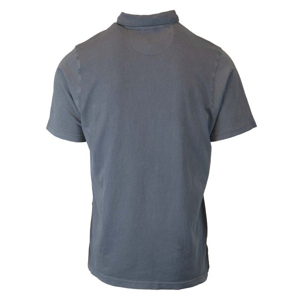 Men's U-State puff ink washed navy polo